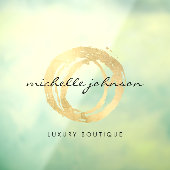 Luxe Imitate Gold lackierte Circle Transparent Fensteraufkleber (Blatt 3)