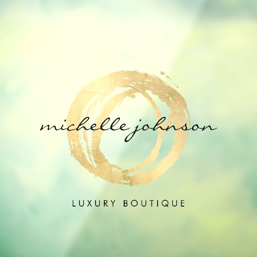 Luxe Imitate Gold lackierte Circle Transparent Fensteraufkleber (Blatt 3)