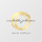 Luxe Imitate Gold lackierte Circle Transparent Fensteraufkleber (Blatt)