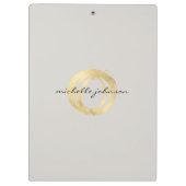 Luxe Imitate Gold lackierter Kreis auf Tan Persona Klemmbrett (Rückseite)