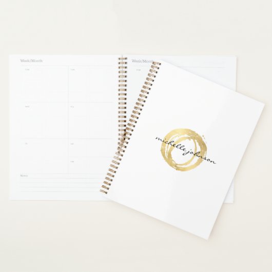 Luxe Imitate Gold Painted Circle Appointment Book Planer (Anzeige)