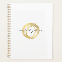 Luxe Imitate Gold Painted Circle Appointment Book
