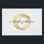 Luxe Imitate Gold Painted Circle Logo Download Poster<br><div class="desc">Mit diesem Posterprint und der herunterladbaren Logo-Artdatei mit einem auffallenden handbemalten goldfarbenen Pinselkreismotiv heben Sie Ihre Marke auf. Im Mittelpunkt dieses eleganten Designs steht ein Skripttext, der mit Ihrem eigenen Namen oder Firmennamen personalisiert werden kann, um eine unverwechselbare und fesselnde visuelle Identität zu schaffen. Der handbemalte goldfarbene Pinselstrichzirkel fügt eine...</div>