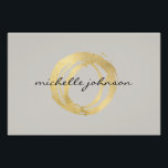 Luxe Imitate Gold Painted Circle on Tan Logo Downl Poster<br><div class="desc">Mit diesem Posterprint und der herunterladbaren Logo-Artdatei mit einem auffallenden handbemalten goldfarbenen Pinselkreismotiv heben Sie Ihre Marke auf. Im Mittelpunkt dieses eleganten Designs steht ein Skripttext, der mit Ihrem eigenen Namen oder Firmennamen personalisiert werden kann, um eine unverwechselbare und fesselnde visuelle Identität zu schaffen. Der handbemalte goldfarbene Pinselstrichzirkel fügt eine...</div>