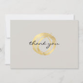 Luxe Imitate Gold Painted Circle on Tan Vielen Dan Mitteilungskarte (Vorderseite)