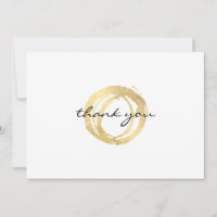 Luxe Imitate Gold Painted Circle Vielen Dank