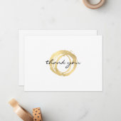Luxe Imitate Gold Painted Circle Vielen Dank Mitteilungskarte (Vorderseite/Rückseite Beispiel)