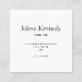 Luxe Imitate Gold Rustikale Elegant Modernes Highl Quadratische Visitenkarte (Rückseite)