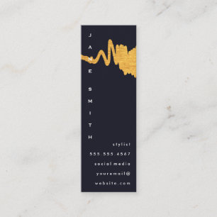 Luxe Imitate Gold Textur Mark Mini Visitenkarte