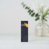 Luxe Imitate Gold Textur Mark Mini Visitenkarte (Stehend Vorderseite)