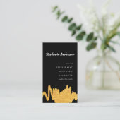 Luxe Imitate Gold Textur Mark Visitenkarte (Stehend Vorderseite)