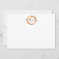 Luxe Imitate Rose Gold lackierte Circle Notizkarte