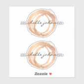 Luxe Imitate Rose Gold Painted Circle Designer Log Aufkleber (Blatt)