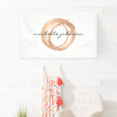 Luxe Imitate Rose Gold Painted Circle Designer Log Banner (Insitu)
