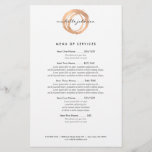 Luxe Imitate Rose Gold Painted Circle Designer Log Flyer<br><div class="desc">Ein Bio gemalter Kreis in Imitaten aus Rose aus Metall wird zu einem luxuriösen Logo auf dieser individuell anpassbaren Flyer-Vorlage mit dem Zusatz Ihres Namens oder Firmennamens in einer schicken Typenbehandlung. Benutzen Sie diese Flyer für Preislisten, Service-Menüs, Werbeartikel und vieles mehr, um Marketing zu erwerben. Der gesamte Text ist vollständig...</div>