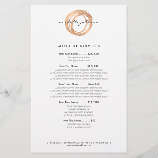 Luxe Imitate Rose Gold Painted Circle Designer Log Flyer (Vorne)