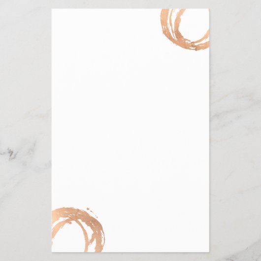 Luxe Imitate Rose Gold Painted Circle Designer Log Flyer (Hinten)