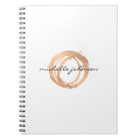 Luxe Imitate Rose Gold Painted Circle Designer Log