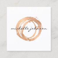 Luxe Imitate Rose Gold Painted Circle Designer Log