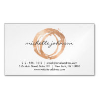 Luxe Imitate Rose Gold Painted Circle Designer