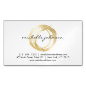 Luxe Imitats Gold lackierte Circle Designer Magnet (Vorderseite)