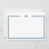 Luxe Initial Personal Stationery Aquamarin Mitteilungskarte (Vorderseite)