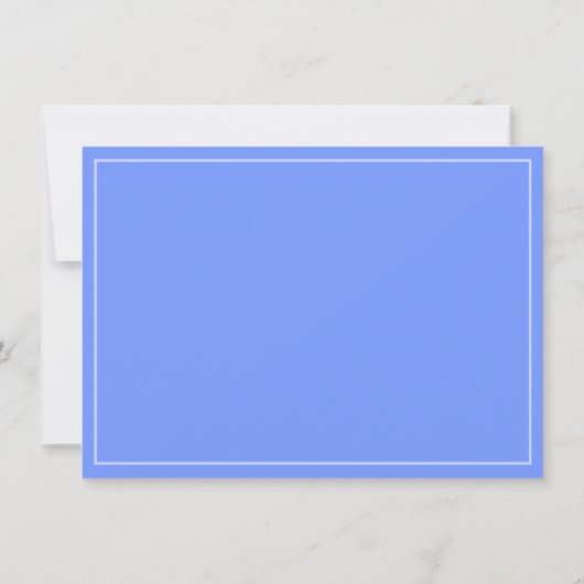 Luxe Initial Personal Stationery Blue Mitteilungskarte (Rückseite)