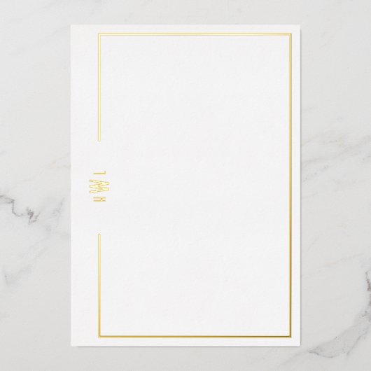 Luxe Initial Personal Stationery Folieneinladung (Vorderseite)