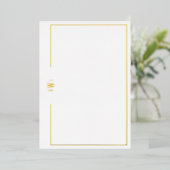 Luxe Initial Personal Stationery Folieneinladung (Stehend vorne)