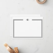 Luxe Initial Personal Stationery Mitteilungskarte (Vorderseite/Rückseite Beispiel)
