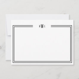 Luxe Initial Personal Stationery Mitteilungskarte