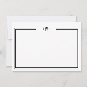 Luxe Initial Personal Stationery Mitteilungskarte
