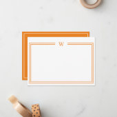 Luxe Initial Personal Stationery Yellow Mitteilungskarte (Vorderseite/Rückseite Beispiel)