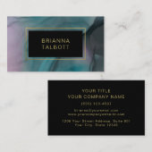 Luxe Ink Wash Jewel Tones Marble Muster Visitenkarte (Vorne/Hinten)