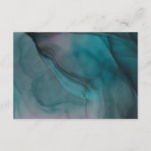 Luxe Ink Wash Jewel Tones Wedding Details Begleitkarte (Rückseite)