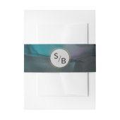 Luxe Jewel Tone Marble Tinte Wash mit Monogrammen Einladungsbanderole (Vorderseite Beispiel)