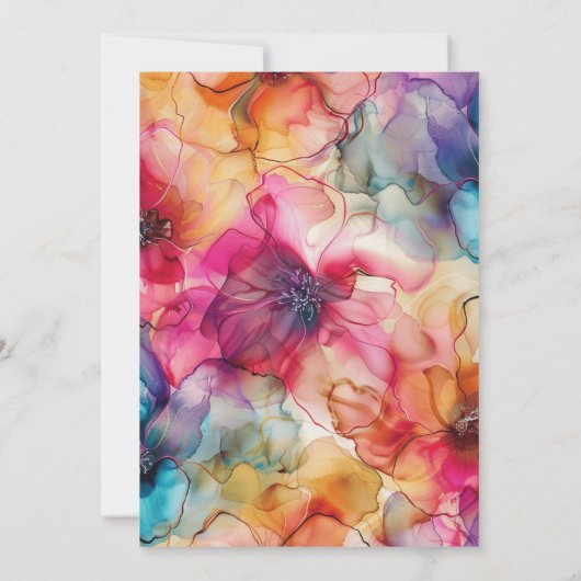 Luxe Jewel Tones Glamour Colorf Einladung (Rückseite)