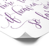 Luxe Kalligraphie im Gedächtniszeichen (Plum) Poster (Ecke)