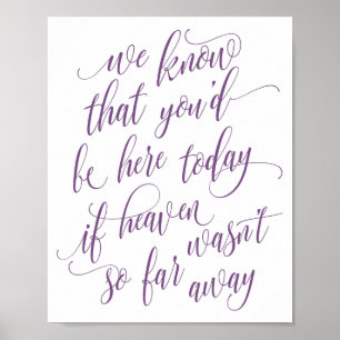 Luxe Kalligraphie im Gedächtniszeichen (Plum) Poster