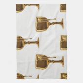 Luxe Kitchen Tea Towels Set: 3D Liquid Gold Flowin Geschirrtuch (Vertikal)