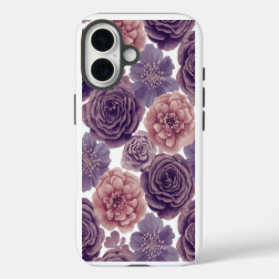 Luxe-Lavendel-Glitter-Blumen-iPhone-16-Hülle iPhone 16 Hülle