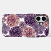 Luxe Lavender Glitzer Blume iPhone 16 Fall Case-Mate iPhone Hülle (Rückseite (Horizontal))