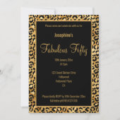 LUXE LEOPARD ALL SCHWARZ GOLD CUSTOM INVITATION EINLADUNG (Vorderseite)