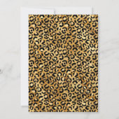 LUXE LEOPARD ALL SCHWARZ GOLD CUSTOM INVITATION EINLADUNG (Rückseite)