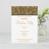 LUXE LEOPARD GOLD CUSTOM INVITATION EINLADUNG (Stehend Vorderseite)