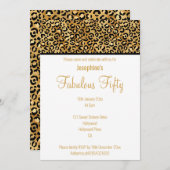 LUXE LEOPARD GOLD CUSTOM INVITATION EINLADUNG (Vorne/Hinten)