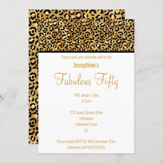 LUXE LEOPARD GOLD CUSTOM INVITATION EINLADUNG
