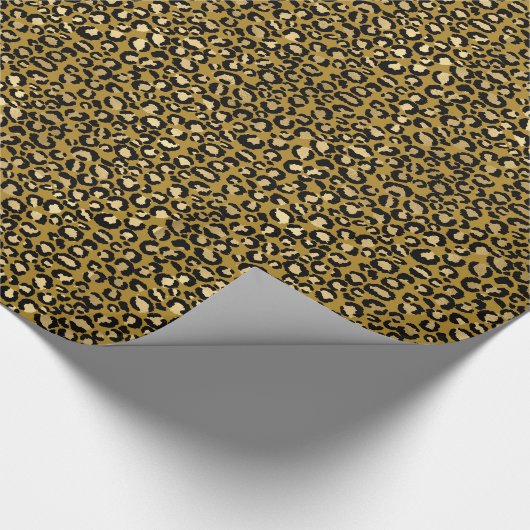 LUXE LEOPARD GOLD WRAPPING PAPIER GIFT WRAP GESCHENKPAPIER (Ecke)