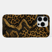 Luxe Leopard-Python Fusion Print iPhone Hülle (Rückseite (Horizontal))
