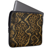 Luxe Leopard-Python Fusion Print Laptopschutzhülle (Vorne Rechts)